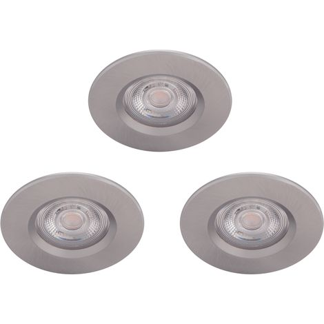 Paket 3 Downlight-LED  Philips "Dive" Runden 5,5W 350Lm Vernickelt 2700K IP65 [PH-929002374122] (1/5)