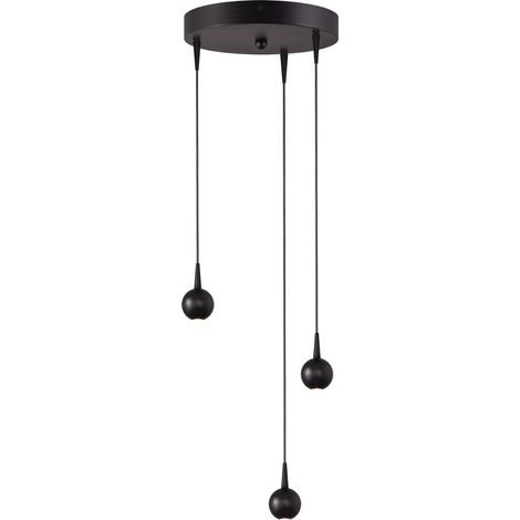 Lampe pendante à 3 lampes Talana noir Ø 17cm DTW - 2412-05-05-17-3 (1/3)
