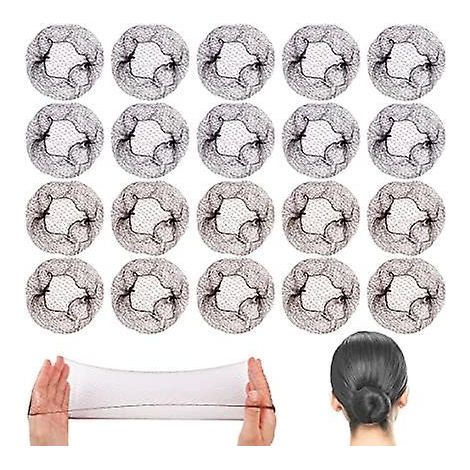 40 Pcs Noir , Filets Cheveux, Filet Chignon Invisible Maille De Bord Lastique Pour Danseuse Et Infirmire (1/5)