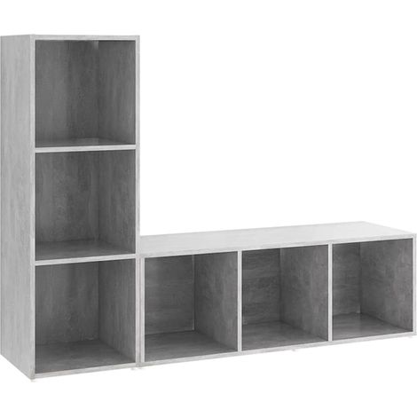 Maison Exclusive - TV-Schränke 2 Stk. Betongrau 107x35x37 cm Holz
