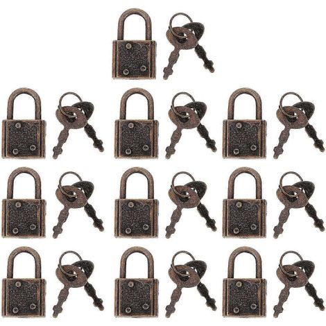 Lot de 10 mini cadenas multifonctionnels pour bagages, style rétro. (1/3)