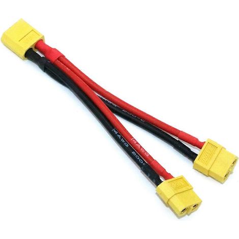 Câble en Y à connecteur T femelle-mâle pour connecteur parallèle de batterie LiPo pour modèle réduit radiocommandé. (1/5)
