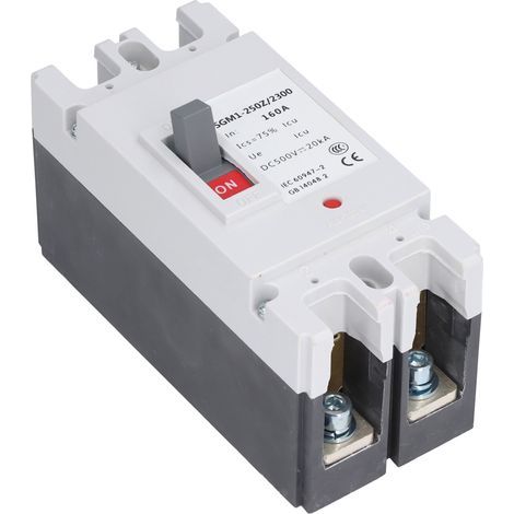 2-poliger Gleichstrom-Leistungsschalter, Kompaktleistungsschalter, solarbetriebener Schalter, 500 V, 160 A (1/5)
