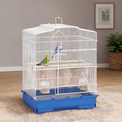 Cage pour oiseaux en acier plastique 46,5 x 36 x 59 cm (1/5)