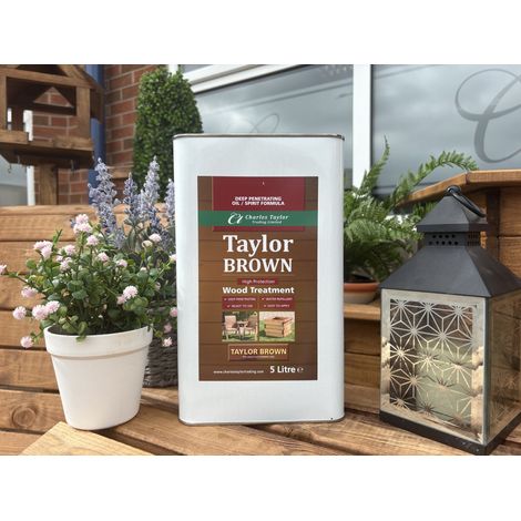 Charles Taylor Outdoor 5 Litre Taylor Brown Preservative Oil Treatment