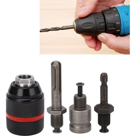 Jeu de mandrins de perçage autoserrants 1/2" avec pince hexagonale (1/5)