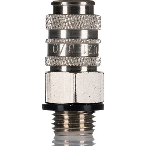 Raccord rapide pneumatique RS PRO, Filetage vers Mâle G 1/4 Mâle 1/4pouces en Laiton ( Prix pour 1 ) (1/3)