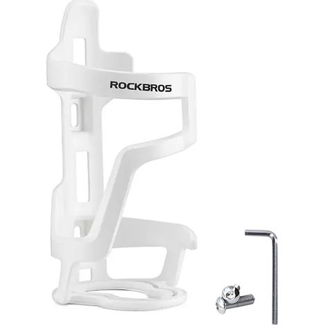 Portaborraccia per bicicletta in policarbonato per borracce di diametro 51-73 mm - bianco (1/5)