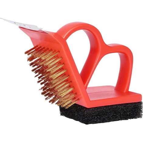 Brosse De Nettoyage Barbecue Nettoyeur Multifonction avec Poignée Brosse De Nettoyage Pour Gril Barbecue Pour Maison Camping Fonte Fumoir Gaz Charbon Grillade Cuisson Foyer (1/5)