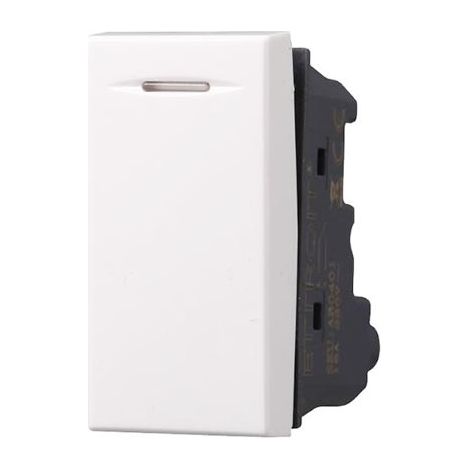 Interrupteur ou va et vient 1P 16A compatible Bticino Axolute couleur blanc Ettroit AB0801