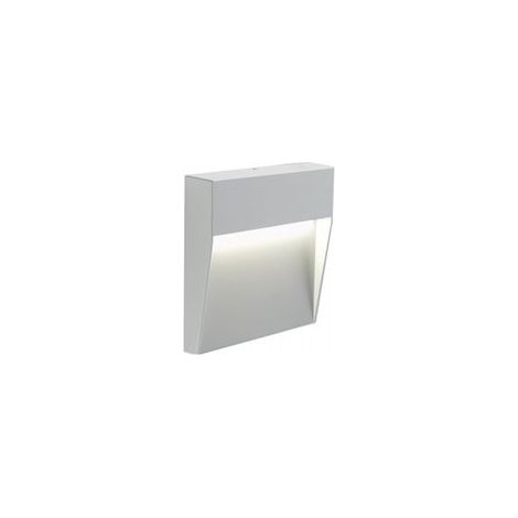 Quadratische Wandleuchte aus gegossenem Aluminium mit satiniertem Diffusor - 3W, 361 Lumen, warmweißes Licht (1/2)