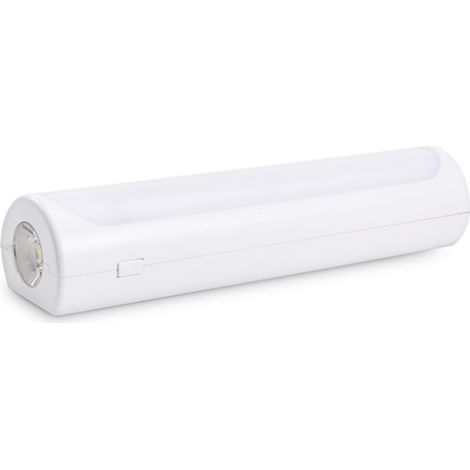 Barre lumineuse LED sous meuble avec télécommande et lampe torche intégrée, à intensité variable, sans fil et adhésive, pour lit superposé Batterie rechargeable Veilleuse magnétique 9 LED, 6000K (1/5)