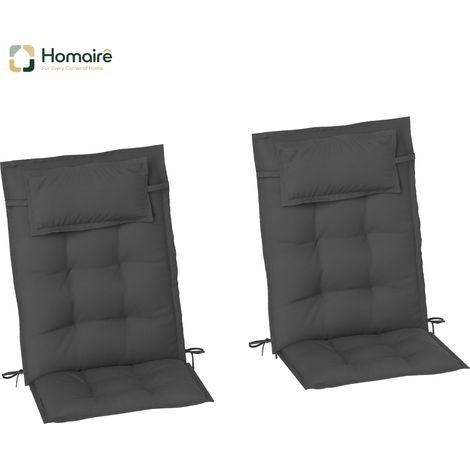 HOMAIRE 2ème Set Auflage pour Liege en Plein Air, Etanche, 50x116x5 cm, Gris Foncé