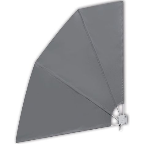 FIMEI Auvent latéral pliable de balcon Gris 210 x 210 cm (1/5)