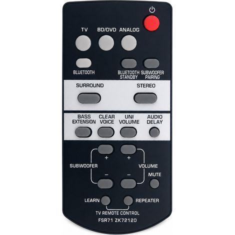 Télécommande de Remplacement Compatible avec Barre de Son Yamaha FSR71 ZK72120 (1/5)