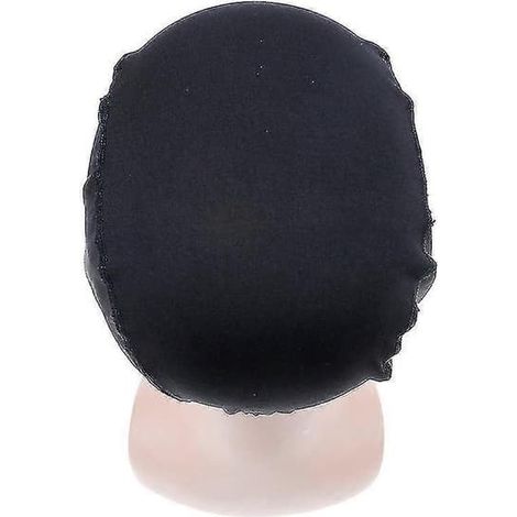 BelleRise - Bonnet en maille noire extensible en spandex pour la confection de perruques et de snoods. (1/5)