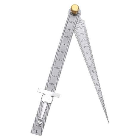 Jauge Conique Wedge Palpeur Jauge Trou Ecart RèGle RèGle Test de Soudage En Acier Inoxydable Outil D'Inspection de Trou pour Dessins de Menuisier, Dessins de Construction, Mesures de Distance, etc (1/5)