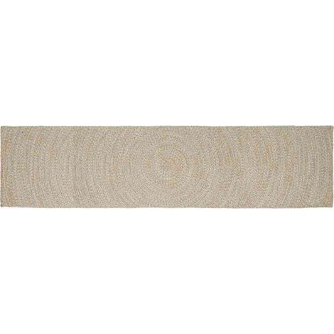 Area Rugs Natural and White 60 x 400 cm Jute vidaXL