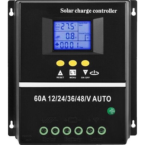 Régulateur de panneau de commande de chargeur solaire 60A/80A/100A, 12V/24V/36V/48V, automatique (1/5)