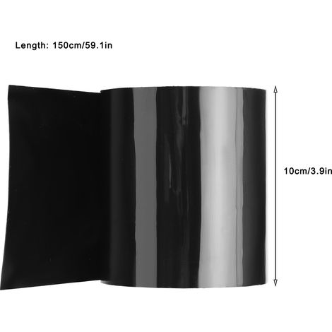 [Dichtungsband] [Heißkleber PVC] [150 x 10 cm Schwarz] 100 % wasserdicht, hochfest für Rohre, Wasserhähne und Kunststoffwaschbecken (1/5)