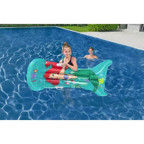 Trade Shop - MATERASSINO GONFIABILE SIRENETTA 158X81 CM MIT MATERIALIEN FÜR KINDER PISCINA 9101F - (1/5)