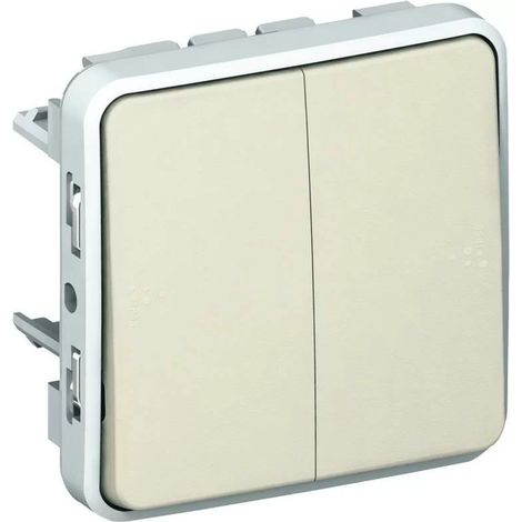 Legrand 069625 - Double two-way switch Prog Plexo modular white - 10 AX
