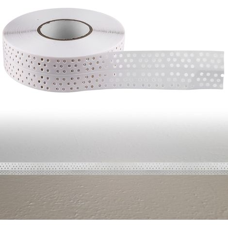 Ruban de recouvrement de couture, 40 m x 5 cm, autocollant, pour cloisons sèches, en PVC, protection des bords, plaque de plâtre, pour connecter des plaques GK (1) (1/5)