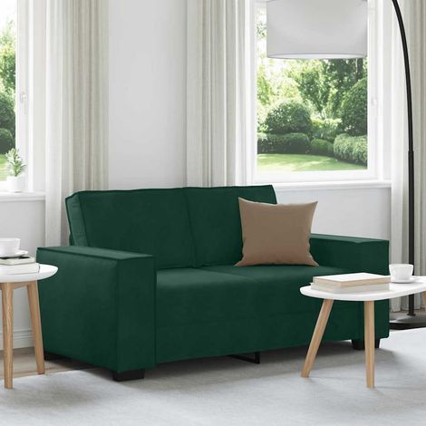 2-Sitzer-Sofa Dunkelgrün 160x78x84 cm Samt (1/5)