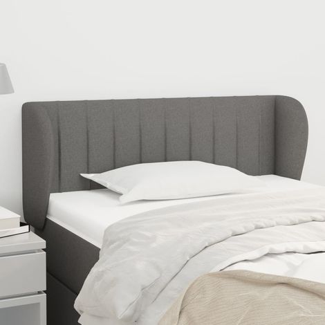 Tête de lit avec oreilles, Résistante et économique, Panneau de lit, Gris foncé 93x23x78/88 cm Tissu OIB9887E (1/5)