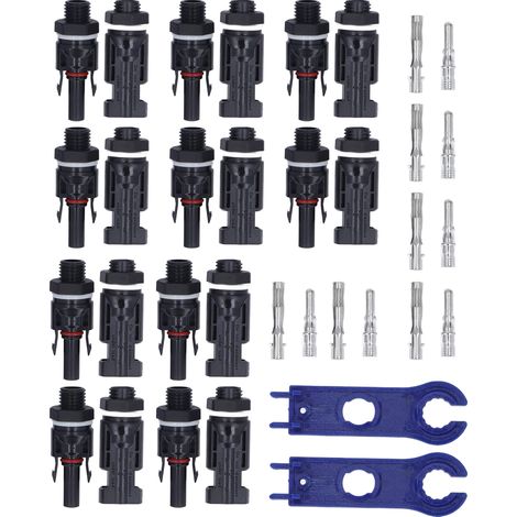 42 pièces connecteur solaire IP67 étanche ignifuge, câble panneau solaire avec 2 clés, 30A 1000VDC (1/5)