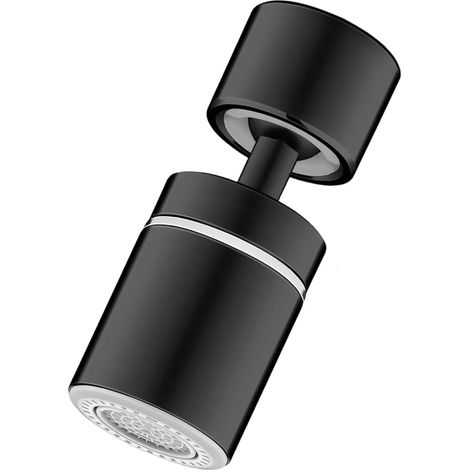 Aérateur Robinet Cuisine - 360° Rotation - Deux Modes Pulvérisation - Universel M22x1 - Noir