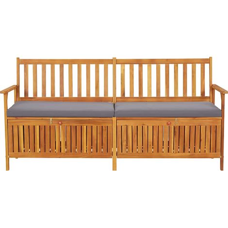 Maison Exclusive - Banc de rangement avec coussin 170 cm Bois d'acacia solide (1/5)