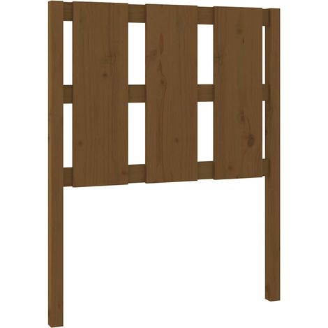 Maison Exclusive - Cabecero de cama madera maciza pino marrón mie (1/5)