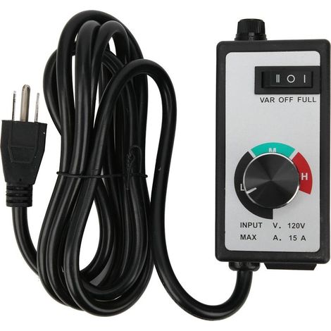 Contrôleur de vitesse de ventilateur, ajusteur Variable électronique 120V 1500W 15A prise US cordon de 2 mètres (1/5)