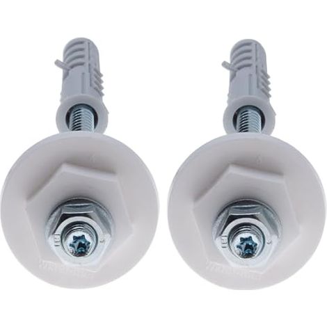 Kit de vis de montage pour lavabo 12x120 mm, kit d'installation de lavabo mural avec vis, Chevilles, rondelles et écrous fixations universelles pour salle de bain, WC, bidets ensemble (1/3)