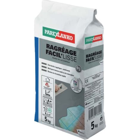 Parexlanko – Ragréage carrelage autolissant P3 – Surface lisse et plane – 30 min d'application – 5 kg – 3304