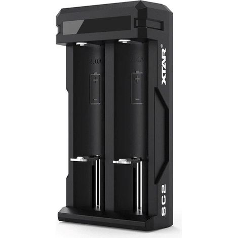 Chargeur de batterie Li-ion 18650 USB-C - 2 emplacements (1/5)