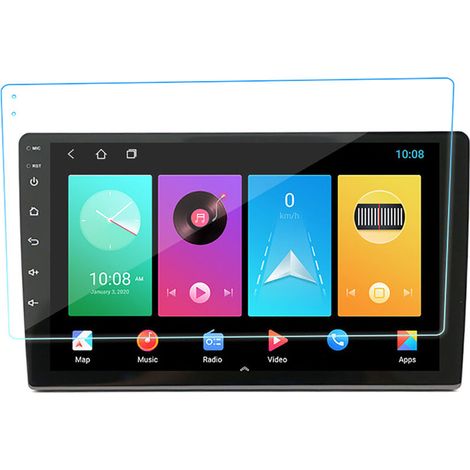 Protector de pantalla de cristal templado para coche FILFEEL, protector de pantalla de navegación de cristal templado con kit de limpieza para coche (10 pulgadas) (1/5)