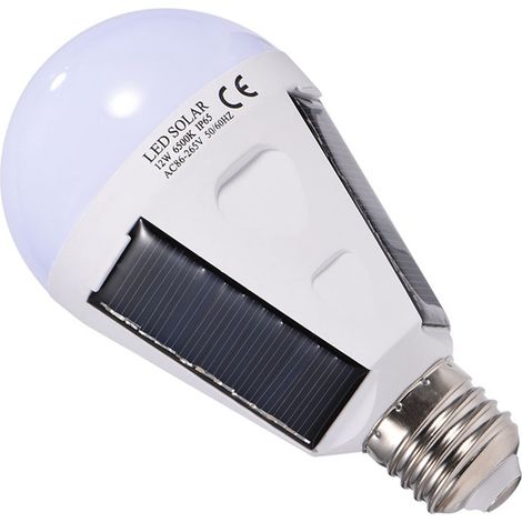 12-W-tragbare, wasserdichte Solar-LED-Lampe, Glühbirne für Innen- und Außenbereich, Notlicht für Wandern, Camping, langlebig (1/5)