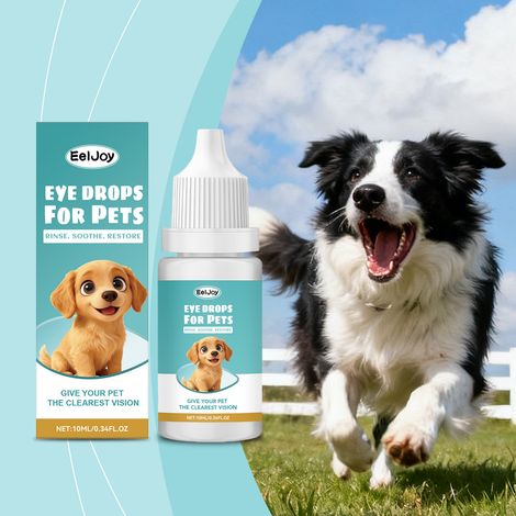 Solution de soin oculaire pour animaux de compagnie, contre les taches lacrymales, convient aux chats et aux chiens, soin et nettoyage quotidien des yeux – 10 ml (1/5)