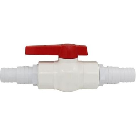 Pair Vanne à bille pour piscine 2 voies avec raccord tuyau vanne d'arrêt eau robinet à boisseau sphérique vanne piscine irrigation jardin (32 38mm) (1/5)