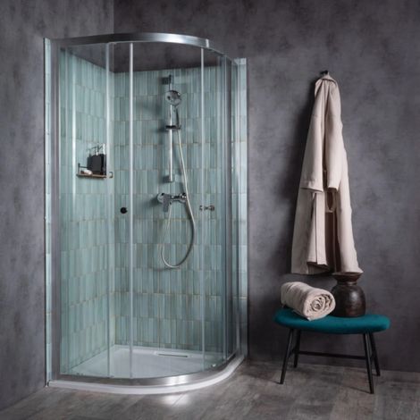 Jacob Delafon Mampara de ducha corredera cuarto de vuelta cromada Serenity 90 cm (1/5)