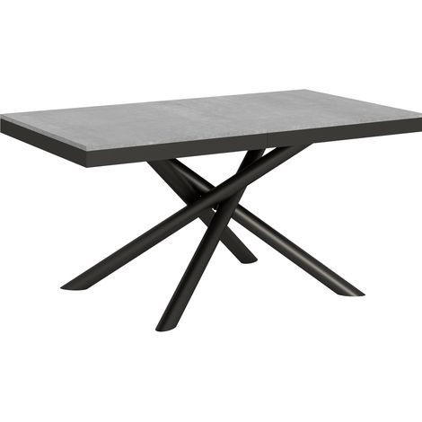 Tavolo "Barletta" allungabile in legno per sala da pranzo -Allungabile fino a 420 cm / Cemento (1/5)