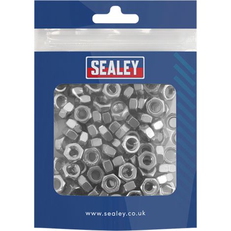 Sealey SS6 Stainless Steel Nut M6 x 1mm, DIN 934 - Pack of 100 (1/2)