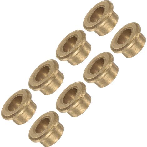 8pcs Douille A Bride 8mm x 12mm x 8mm Gold (1/5)
