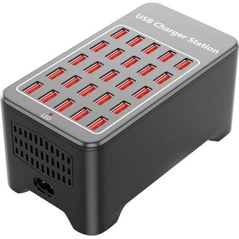 Chargeur USB 25 HUB 150 W Universel Mural Bureau Station de Charge Rapide Dock pour TéLéPhone Portable Adaptateur Secteur Prise Ue