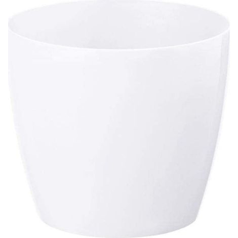 Maceta con tapa de plástico, blanca, 25 cm, Magnolia (1/3)