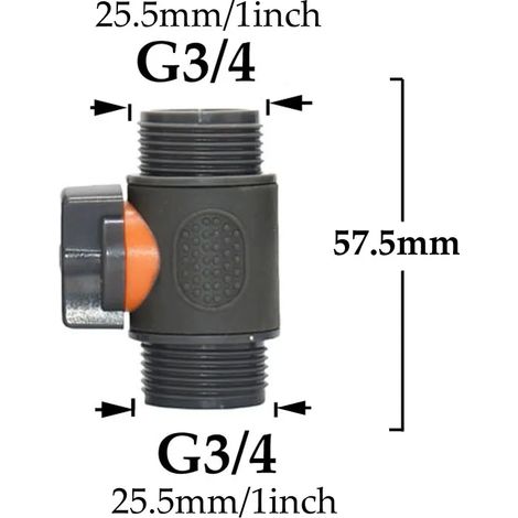 Raccord rapide mâle/femelle 3/4 pour robinet d'arrosage, filetage pour tuyau d'arrosage, vanne à bille, adaptateur pour pistolet d'arrosage (1/5)
