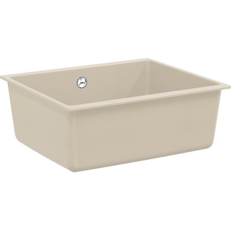 Lavabo Beige 530 x 460 mm 80% Cuarzo y 20% Resina vidaXL