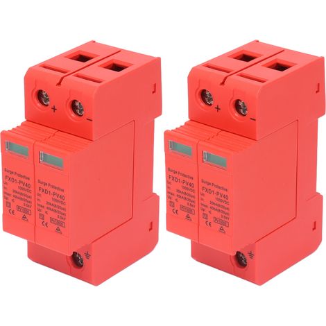 Parafoudre DC 40kA 2P 1000V avec Signalisation à Distance pour Photovoltaïque, Lot de 2 (1/5)